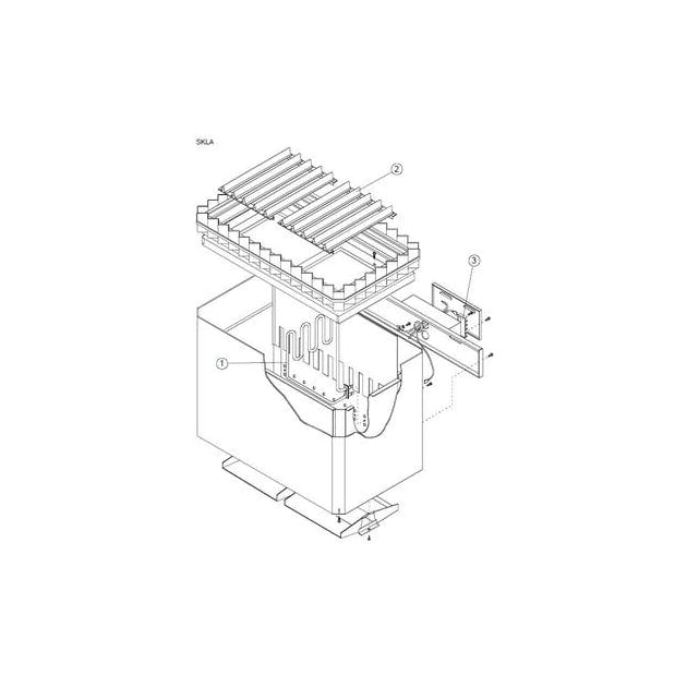 SKLA 262 26 kW Krom Badstuovn Krever eks. styring