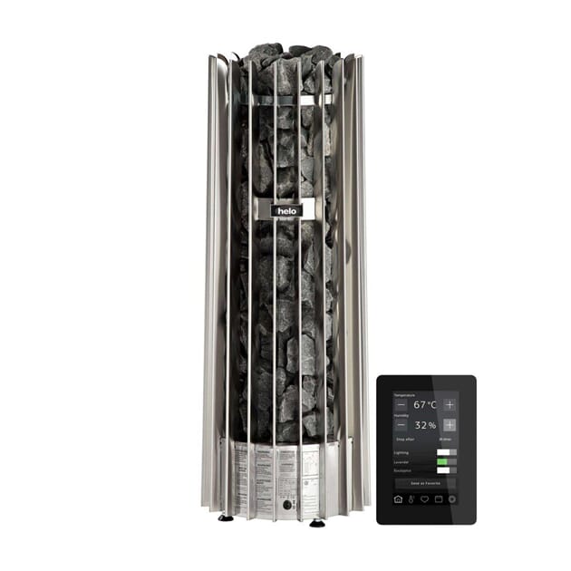 ROCHER 105 ELITE 10.5 kW Børstet Stål badstuovn