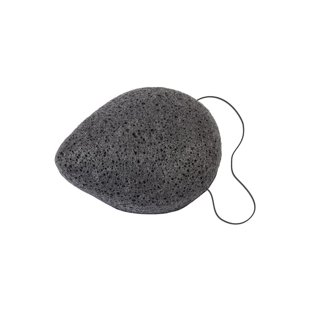 Konjac Svamp til ansikt, innsatt med "kull".
