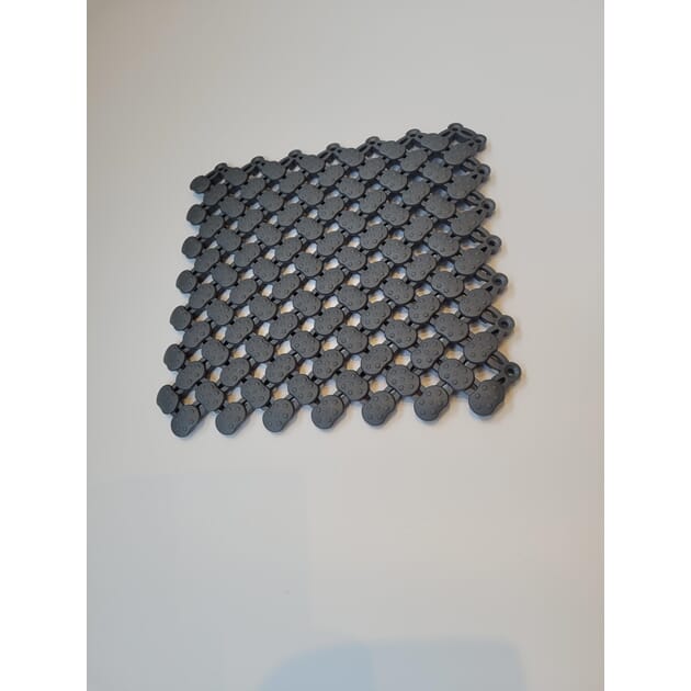 Gulvmatte 200x200 mm graphite grey