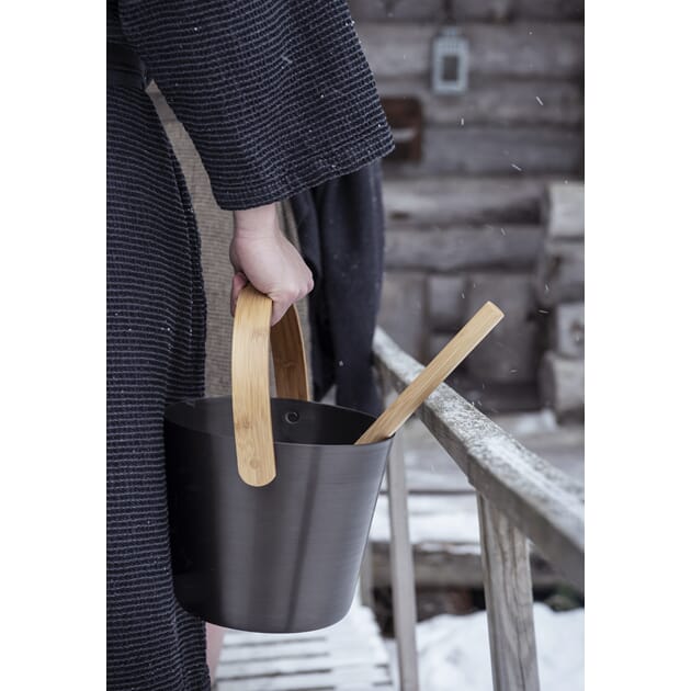 Bøtte m/Håndtak Brunsvart
