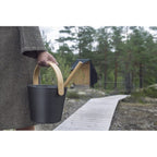 Badstubøtte aluminium m/Håndtak Svart