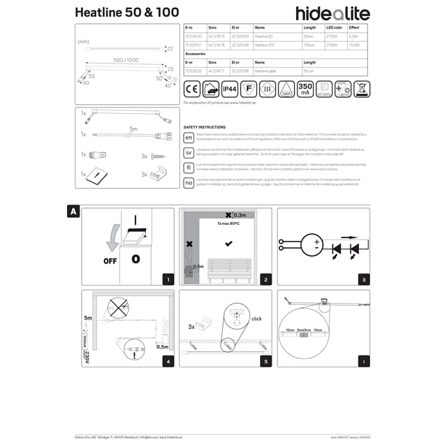 Heatline Led-list 50 2700K