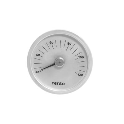 Badstutermometer Rund Sølv