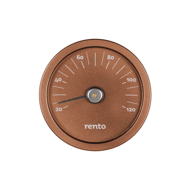 Badstutermometer Rund Kobberbrun
