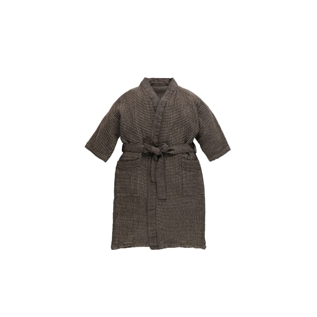 Kenno badekåpe barn L/XL Sort-Beige