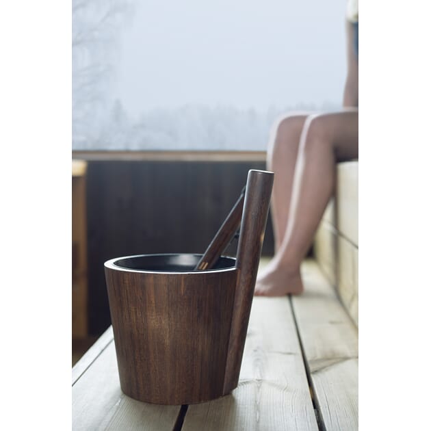 Badstubøtte Bamboo mørk