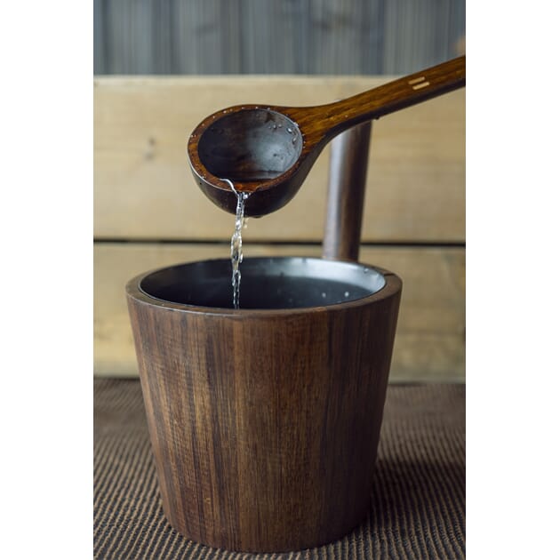 Badstubøtte Bamboo mørk