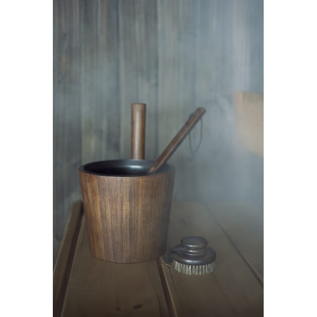 Badstubøtte Bamboo mørk
