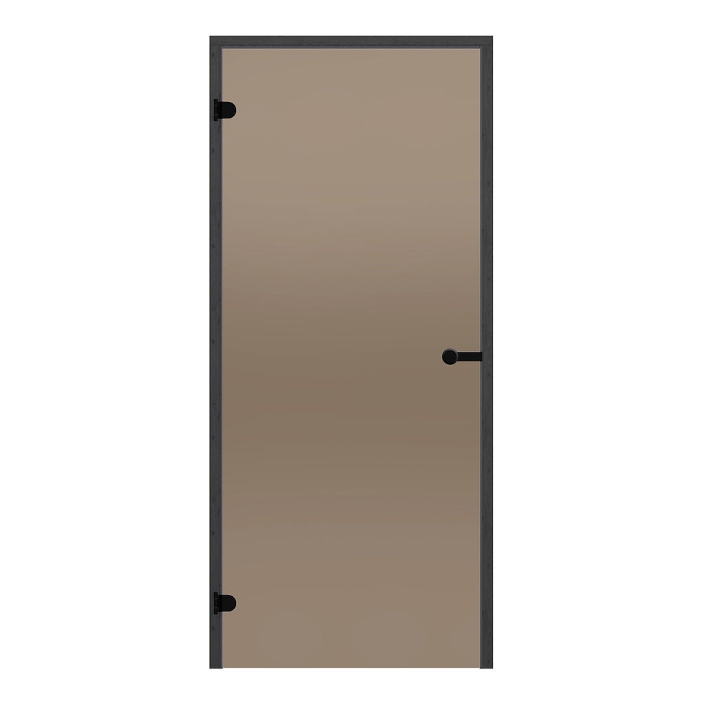 Badstudør 7x19 Harvia Black Line - varm bronse