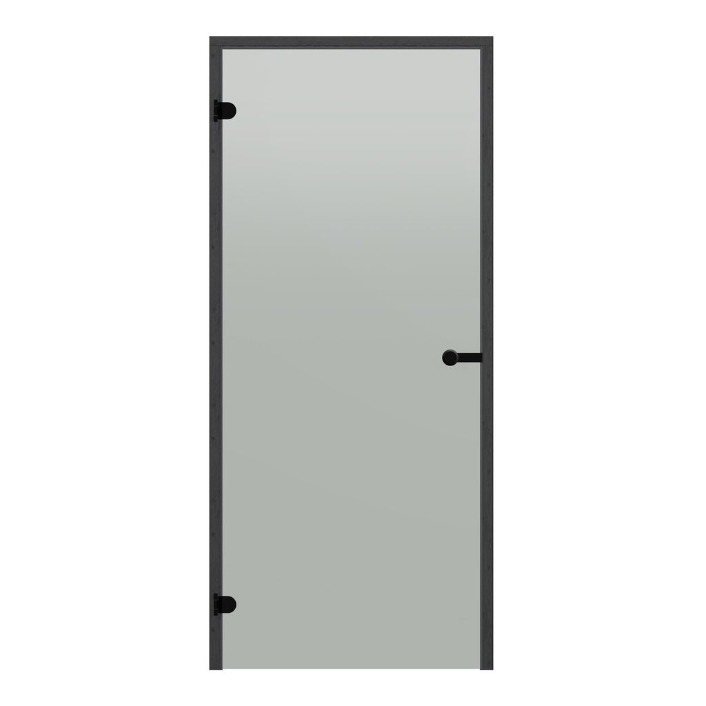Badstudør Harvia Black Line frostet glass, satin