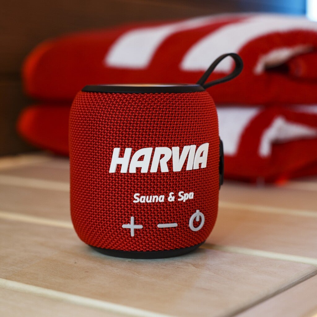 Badstuhøyttaler Harvia rød