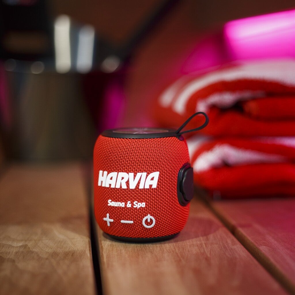 Badstuhøyttaler Harvia rød