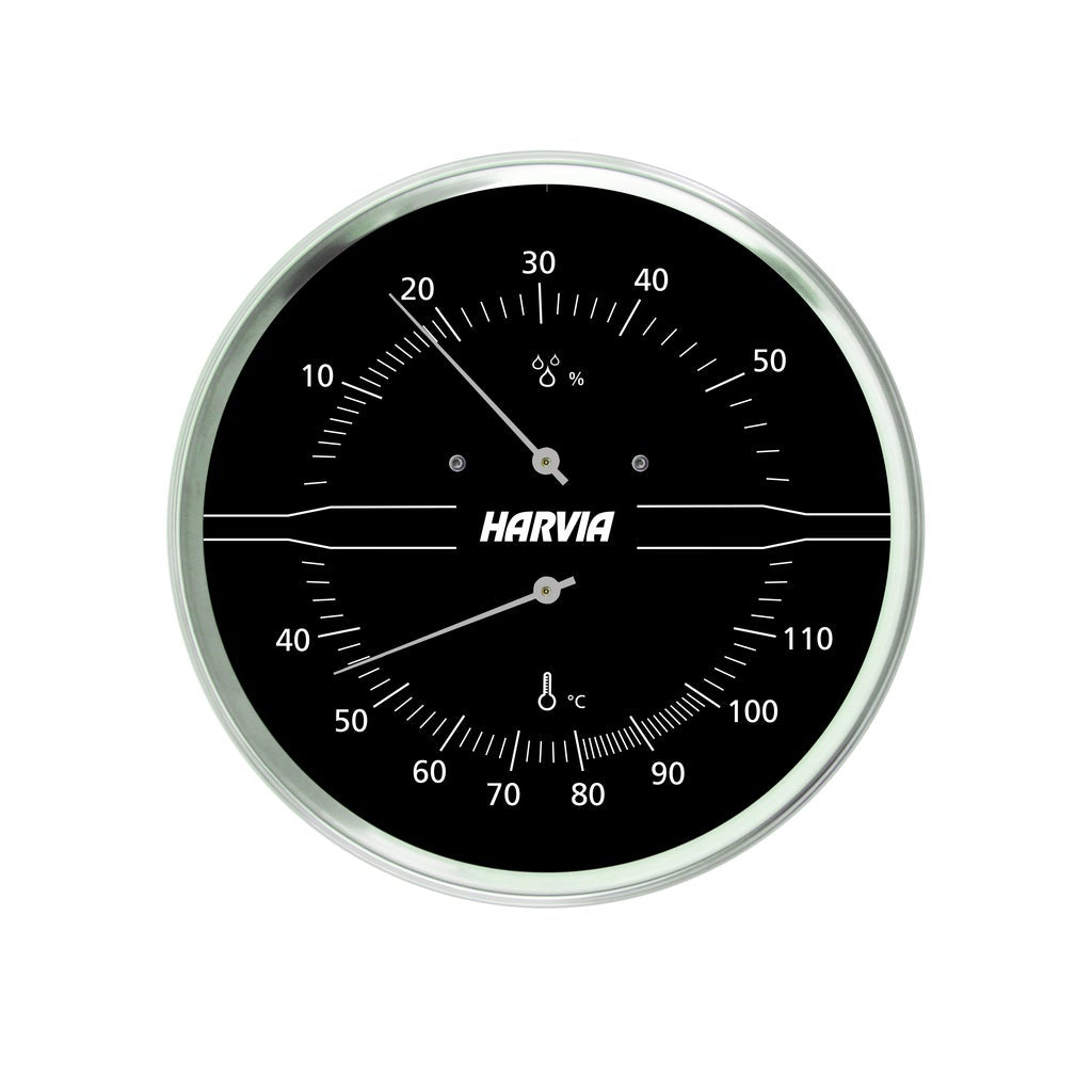 Termo-hygrometer Harvia black