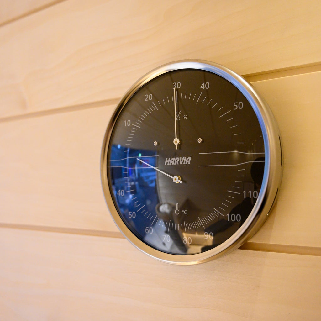 Termo-hygrometer Harvia black