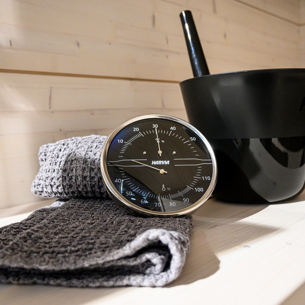 Termo-hygrometer Harvia black
