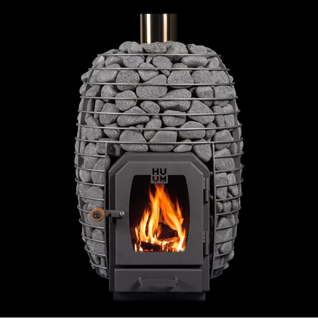 Huum HIVE Wood 17kW Badstuovn til 8-16 m3 (kubikkmeter - romvolum).