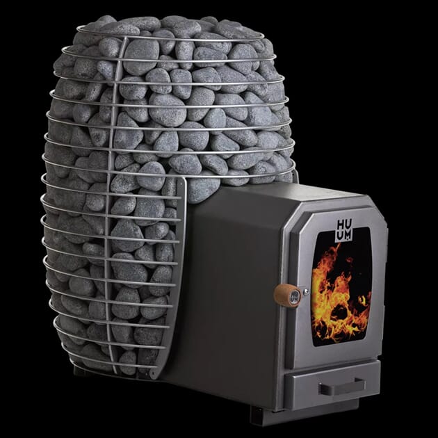 Huum HIVE Wood 17kW Badstuovn til 8-16 m3 (kubikkmeter - romvolum).