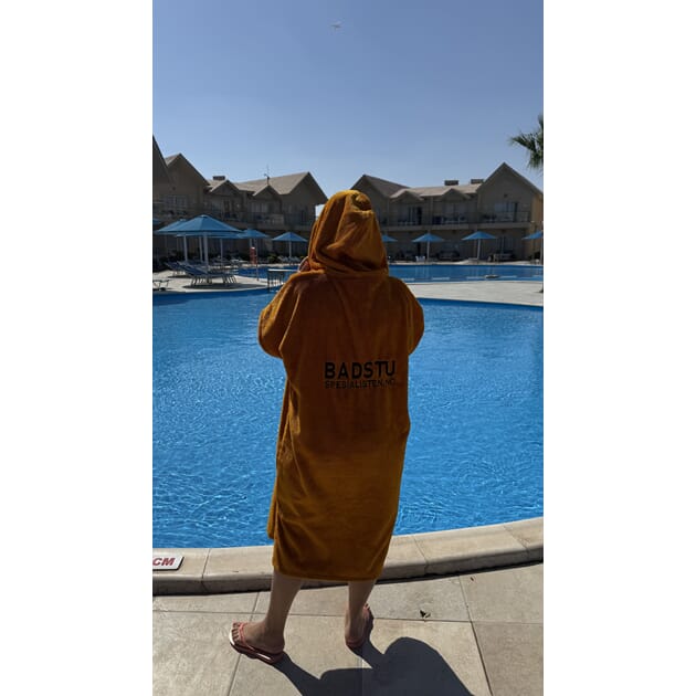 Badstu Poncho orange velur Large/XL