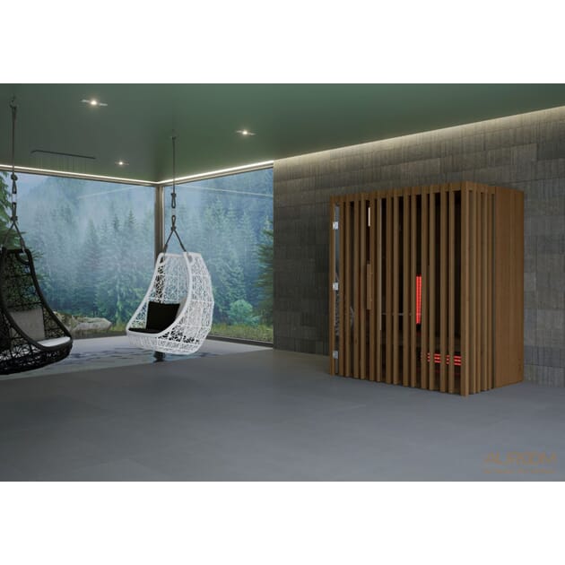 Irradia infrarød badstu 150x150 Børstet v.behandlet mørk or