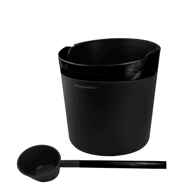 Helmi pail and ladle black
