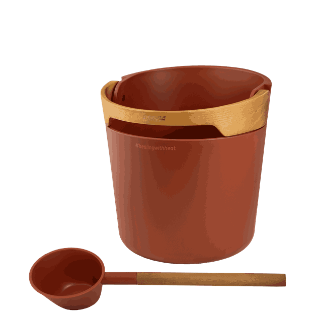 Helmi pail and ladle Terracotta