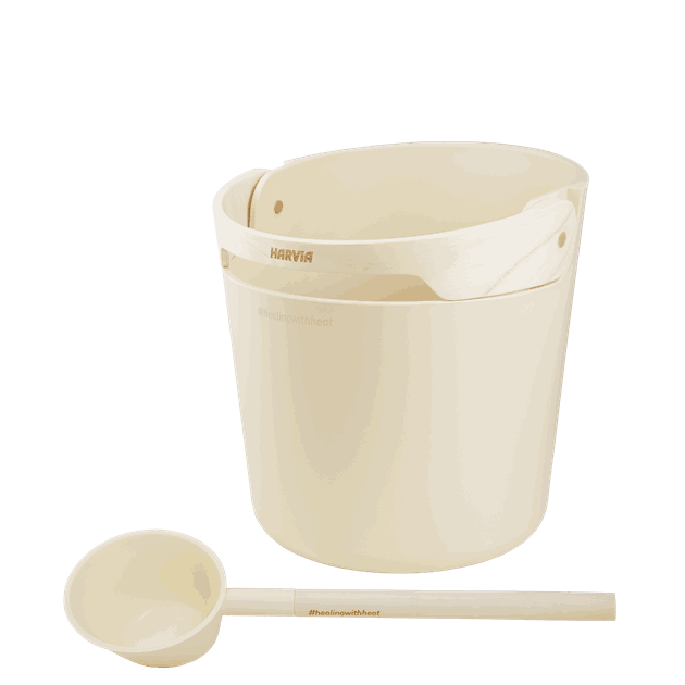 Helmi pail and ladle Ivory