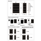 Infra Panel 980X360 150W Svart