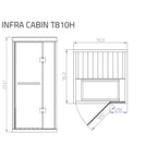Infra Tyløsand T810H Svart 913X913X1938