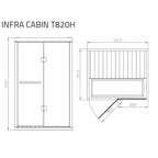 Infra Tyløsand T820H Svart 1213X1013X1938