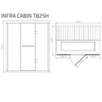 Infra Tyløsand T825H Svart 1633X1078X1938