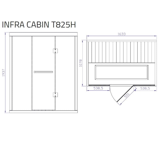 Infra Tyløsand T825H Grå 1633X1078X1938