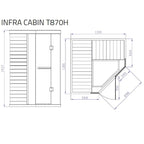 Infra Tyløsand T870H Svart 1301X1301X1938. Corner