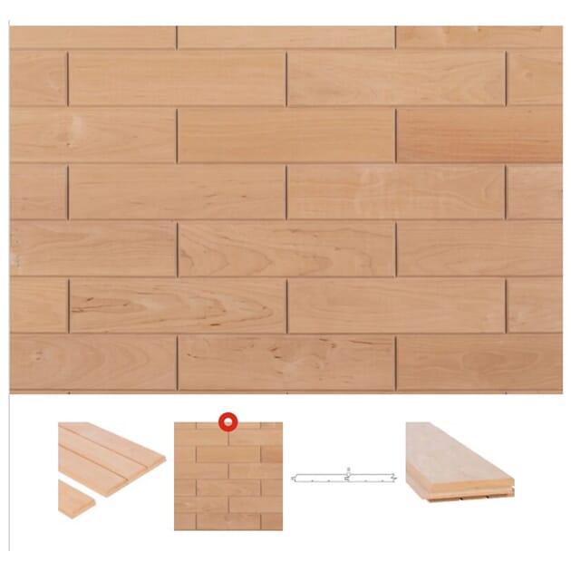 Veggpanel flis STF Or 15 x 65 x 578mm pk à 32stk ( 1kvm )